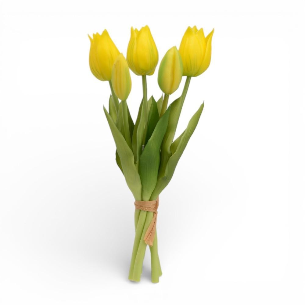 TULIPANI CM.25 3 FIORI 2 BOCCIOLI GIALLO